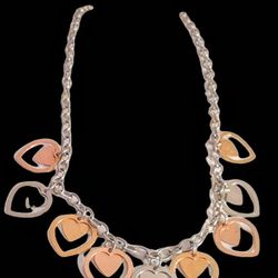 Milor Stainless Steel Heart Charm Necklace