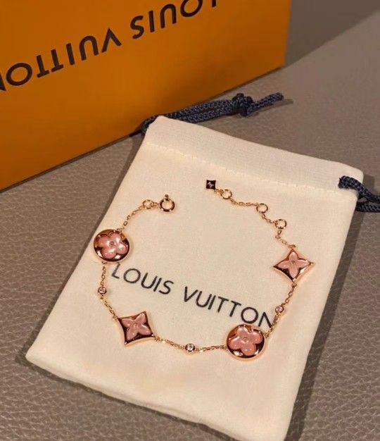 🔥LV Color Blossom Pink Mother-of-Pearl Five Flower Bracelet