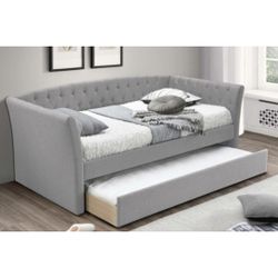 Gray Daybed With Trundle 