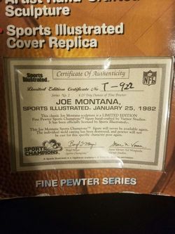 Limited edition Joe Montana San Francisco