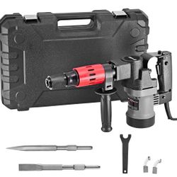 Electric Rotary Demolition Chipping Hammer Combination Rotary Hammer Drilling Chisels & Drill Bits Set with Case (1000W)

