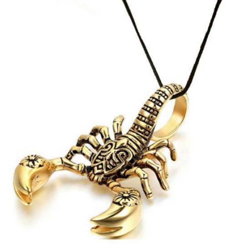 scorpion pendant necklace, unisex New