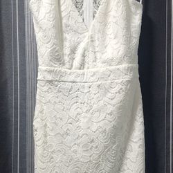 Beautiful Windsor Lace Dress White Sz Small 