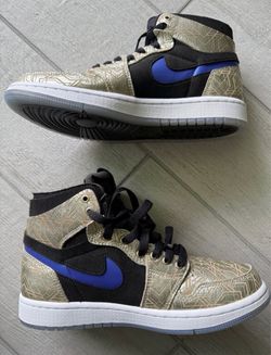 Size 5.5Y / 7 W - Air Jordan 1 Zoom Comfort Gold Laser (2021)