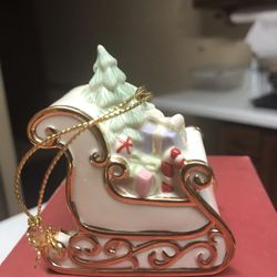 Lennox Christmas sleigh ornament