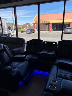 3 PCS Black recliner set