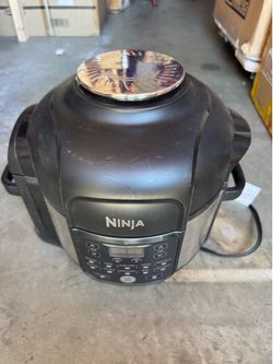 Ninja OS301/FD305CO Foodi 10-in-1 Pressure Cooker and Air Fryer with Nesting Broil Rack, 6.5-Quart Capacity, and a Stainless Finish