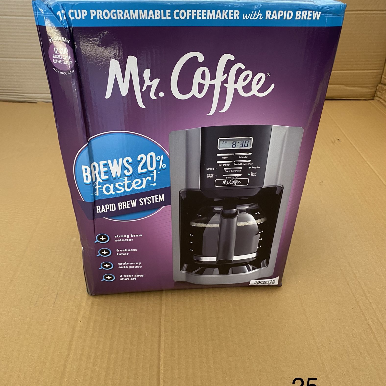 Mr, coffee Rapid Brew 12- cup programmable coffee maker