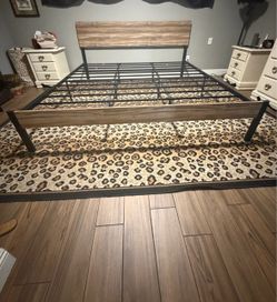 Loft style bed frame