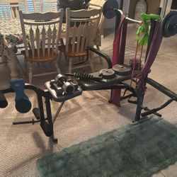 Like New Weight Bench And Accessories 