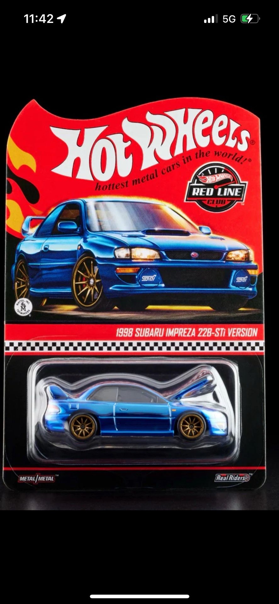 Hot Wheels 1998 Subaru 22B-STi RLC Exclusive Collectible Car