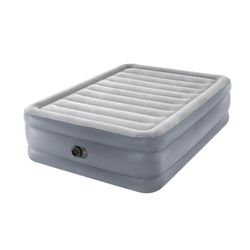 Intex 20" Queen Dura-Beam Deluxe Raised Air Bed Mattress with Built-in Pump