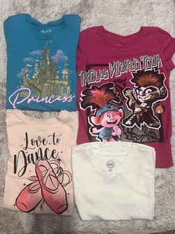 Girls Short Sleeve T Shirts Set Of 4