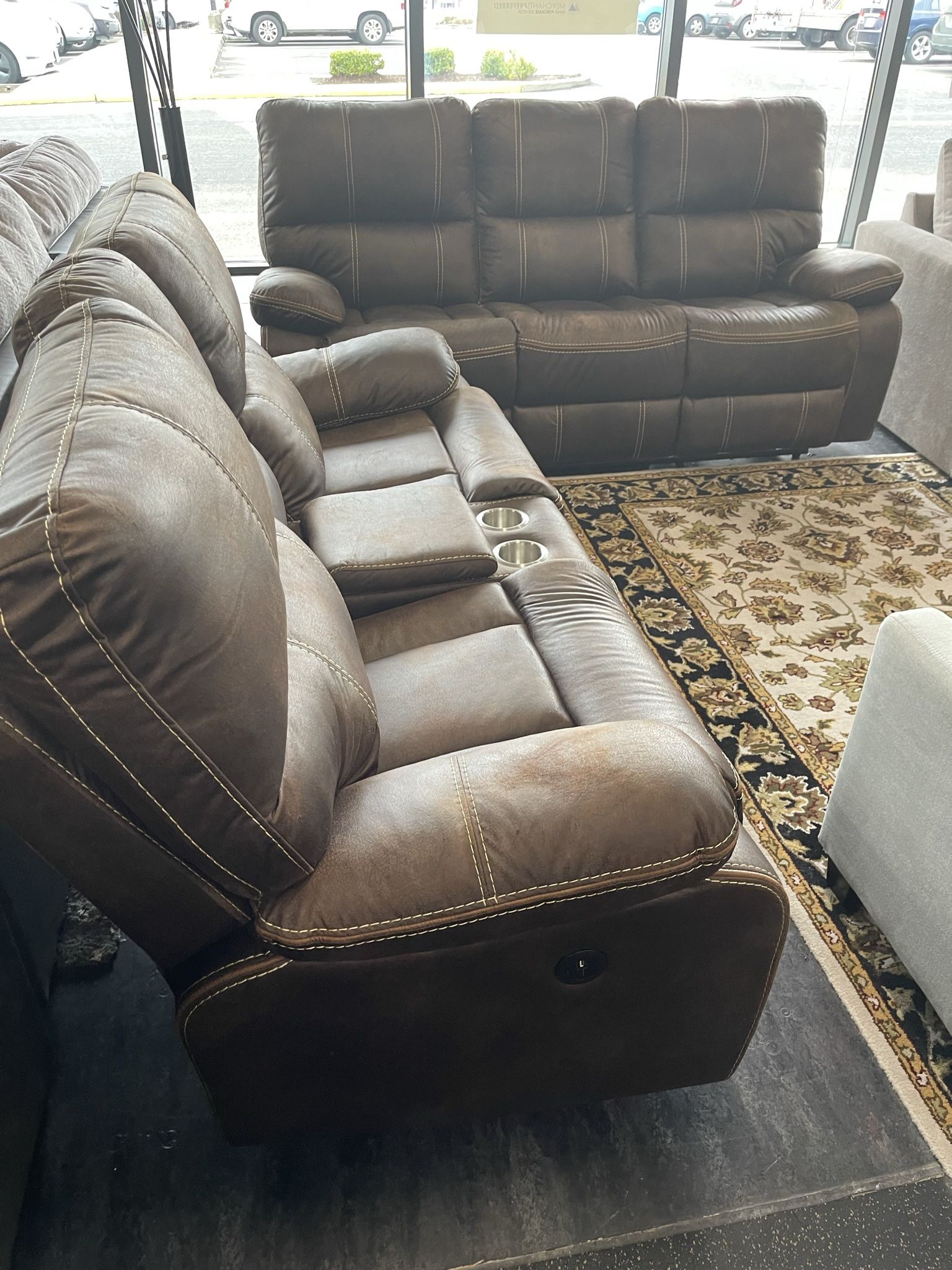 Power Reclining Sofa & Power Reclining Love Seat On Sale