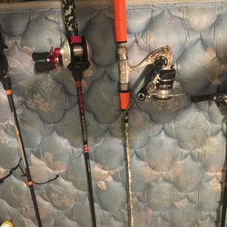 3 Baitcasters And One Spinning Reel