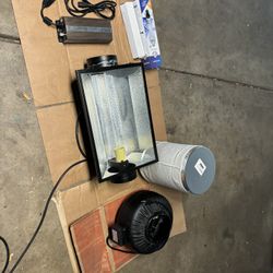 Indoor Grow 600w Light, Bulbs, Fan And Carbon Filter