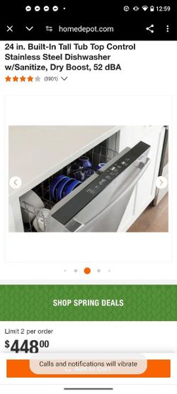 
GE
24 in. Stainless Steel Dishwasher w/Sanitize, Dry Boost, 52 dBA