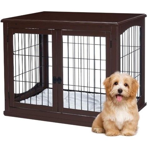Decorative Dog Kennel with Pet Bed
