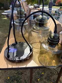 Two Pottery Barn Paxton Pendants