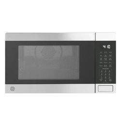 GE 1.0 Cu Ft Microwave Oven with Air Fryer, Broiler & Convection - 1050W, Stainless Steel