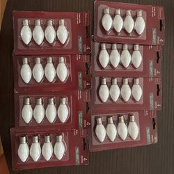 White ceramic C7 light bulbs