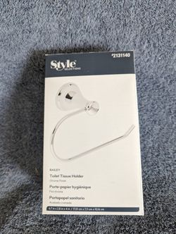 Style Selections Toilet Paper Holder, Wall Mount, Single Post 