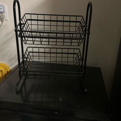 Black 2 Tier Kitchen Rack