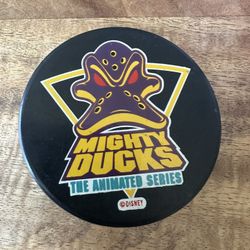 Mighty Ducks Official NHL hockey puck from Disney TVA