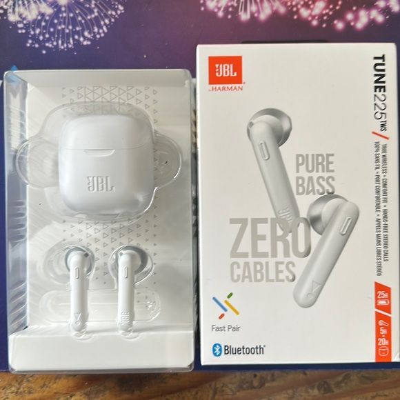 JBL Tune 225TWS Wireless Headphones, White