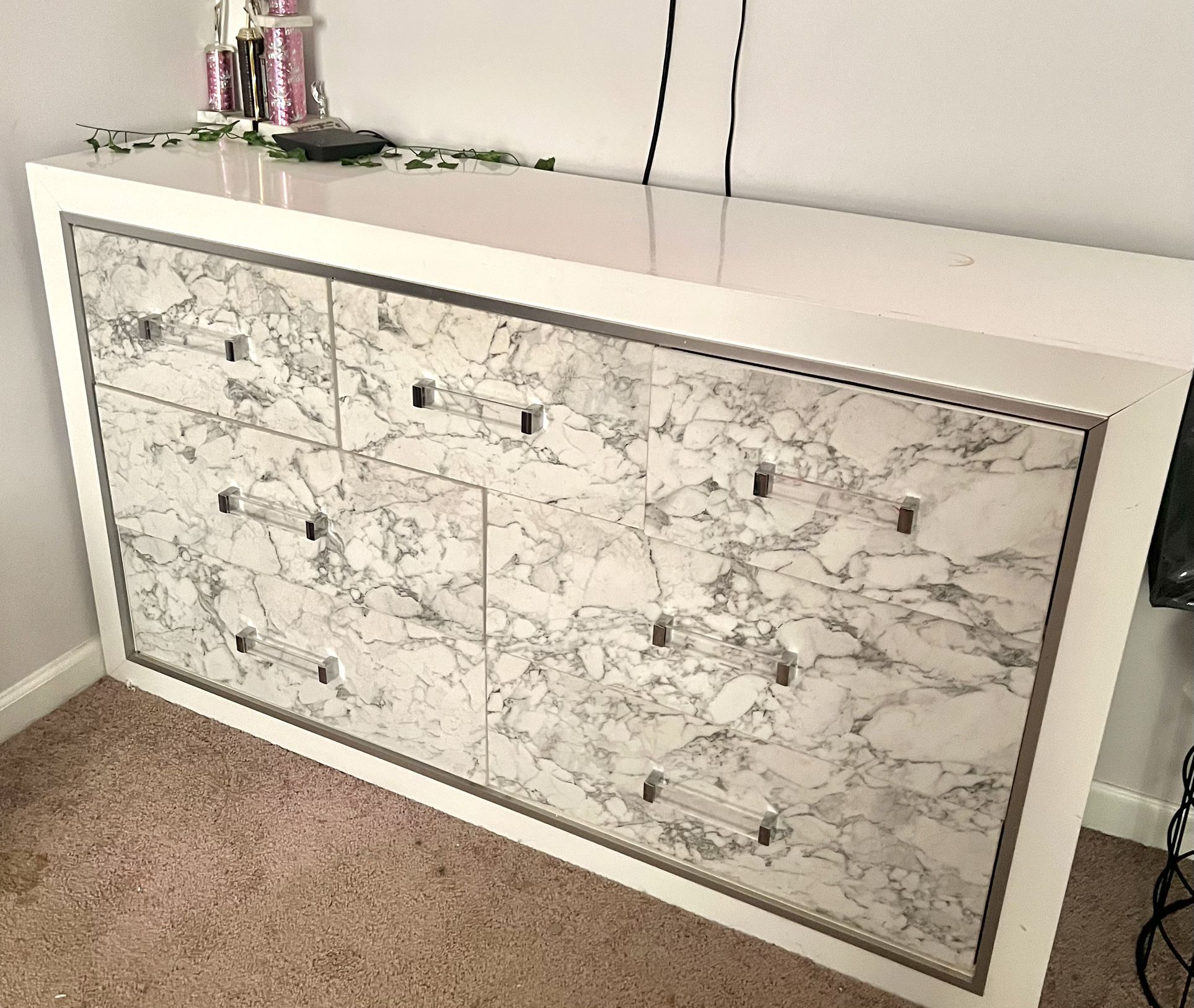 Marble Styled Dresser 