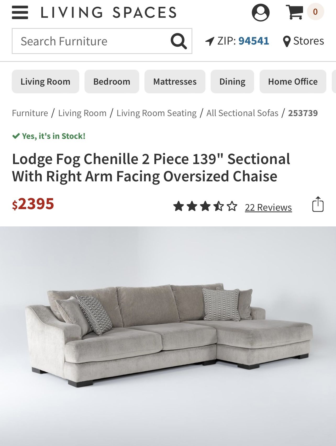 Lodge Fog Couch Sectional From Living Spaces