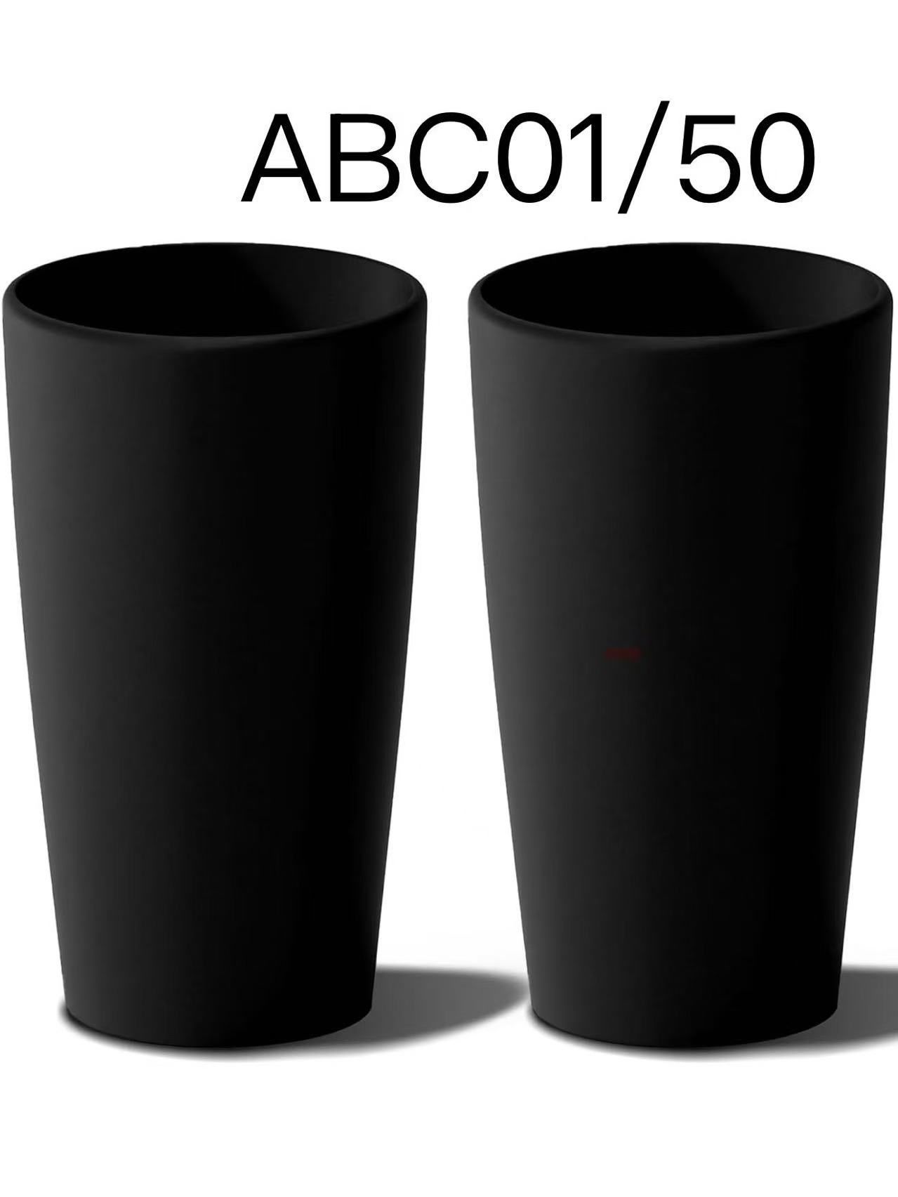 Set of 2 Round Tall Planters 22 Inch, Large Planter for Indoor Outdoor Plants, Modern Flower Pot Containers Large Decorative Tree Planter, Black