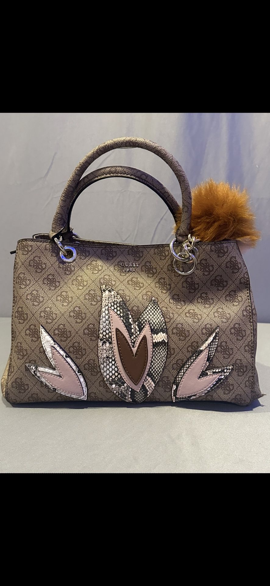 Guess Handbag W/Reptile Material