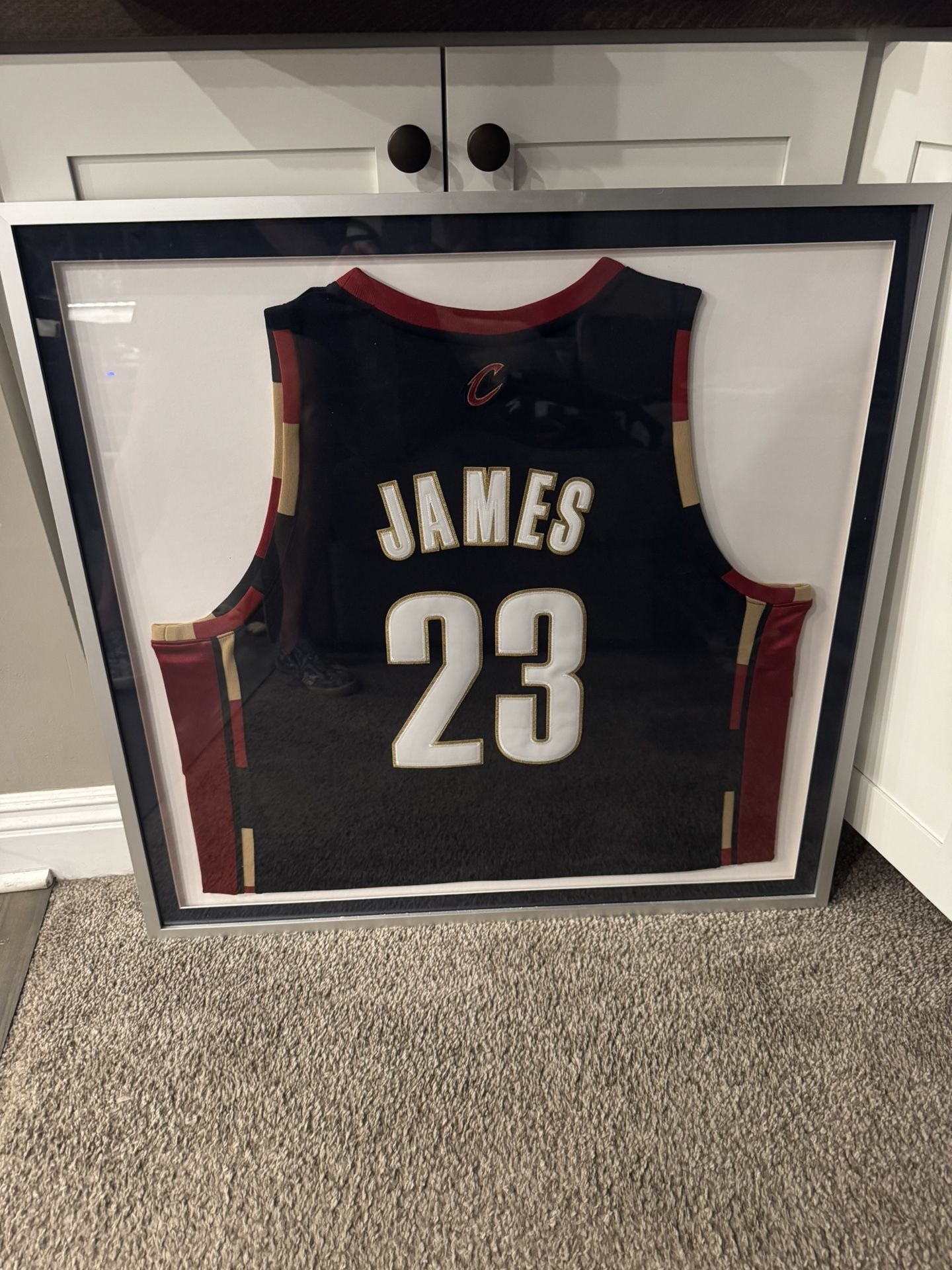 Framed & Matted LeBron James #23 Cavaliers Jersey