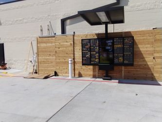 Wood Fence With Sliding Doors