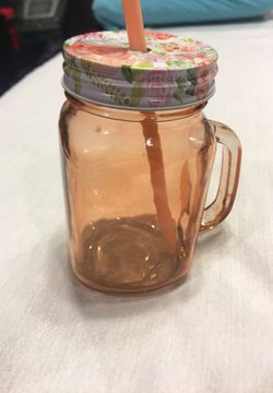 Jar with straw