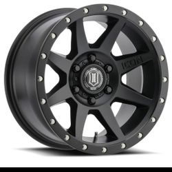 ICON ALLOYS REBOUND 17X8.5 - SATIN BLACK NEW