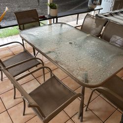 6 Chair Patio Table Set