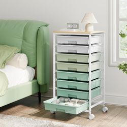 Storage Cart with 8 Drawers, Utility Cart