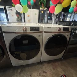 Samsung Front Load Washer And Dryer Set In Off White And Rose Gold 🌞