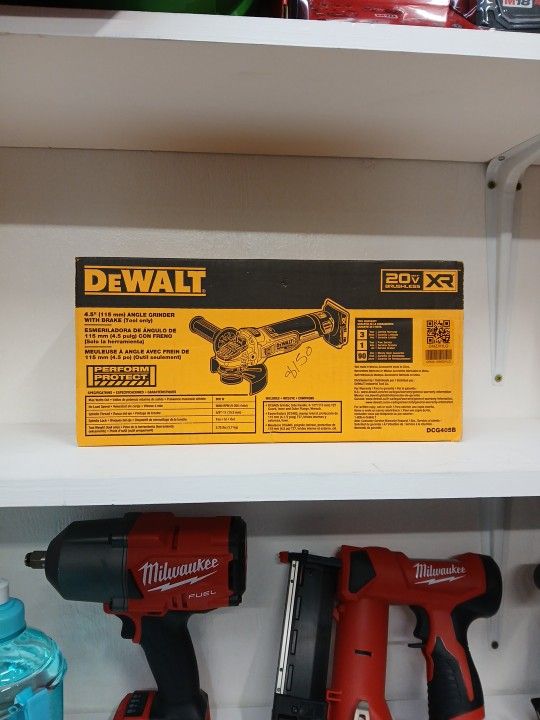 Dewalt New Brushless 20v 4.5 Angle Grinder