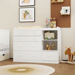 Changing Table Dresser white 5 drawer $120 