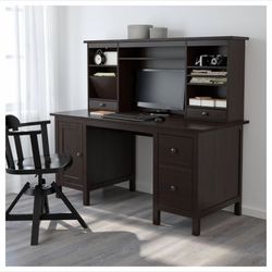 Desk with Add on Unit On Top In Chocolate Color 2 Parts.