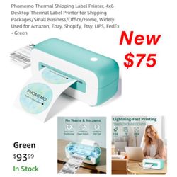 New Phomemo Thermal Shipping Label Printer, 4x6 Desktop Thermal Label Printer for Shipping Packages/Small Business/Office/Home, $75 pick up east Palmd