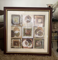 Contemporary abstract Art Print With Beautiful Frame 