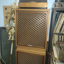 Marantz Imperial IIs Speakers, Wooden Lattice Grills, Early '70s