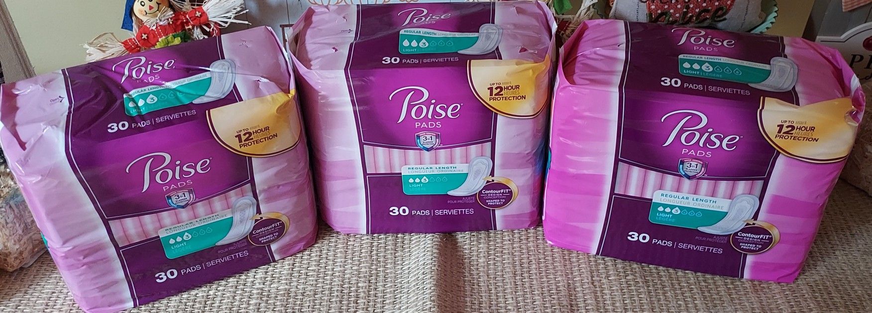 Lot Of 3 Packs Of Poise Pads
