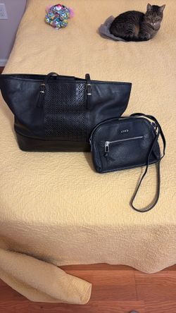 2 Black Leather Bags