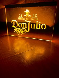 DON JULIO LED NEON GOLD LIGHT SIGN 8x12
