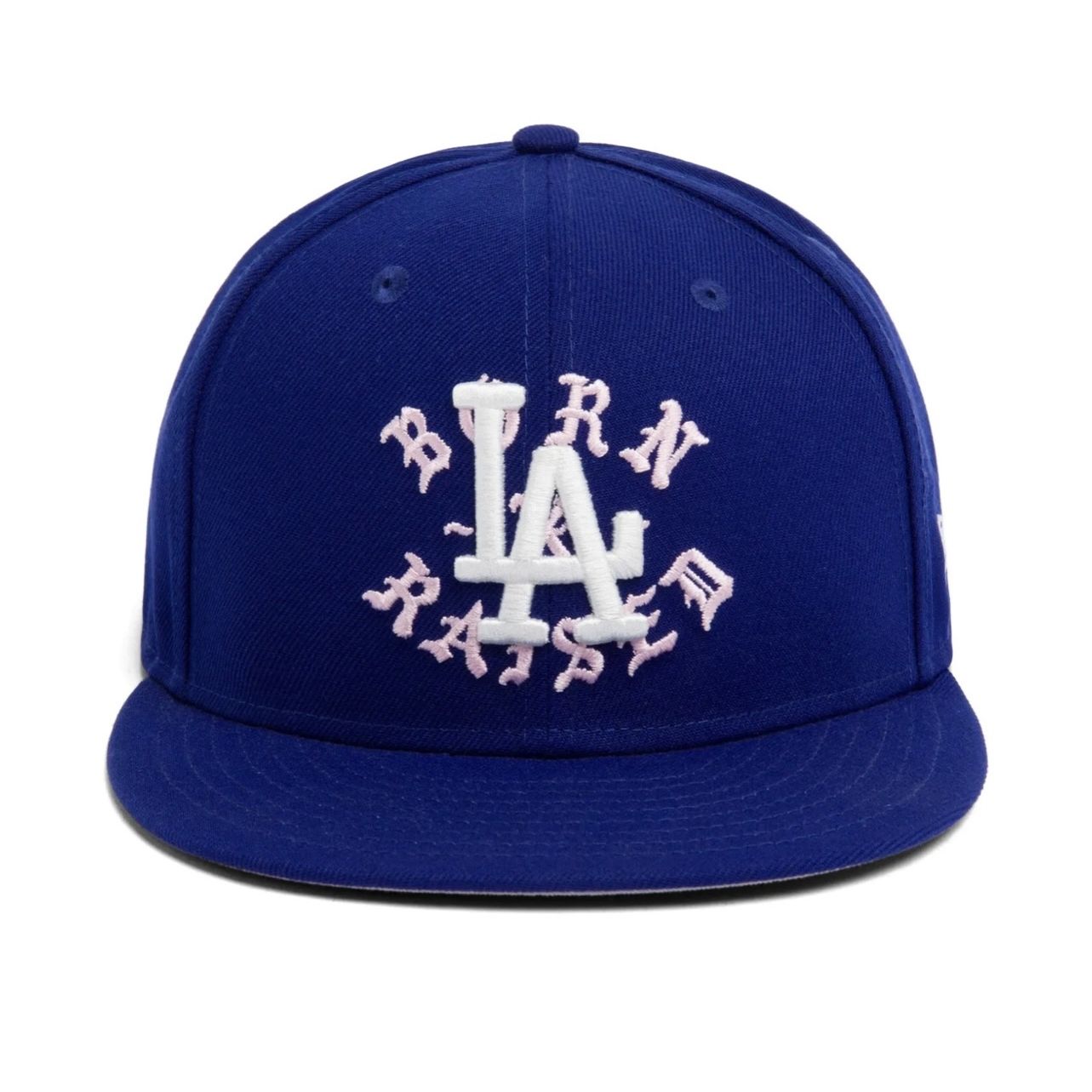 NEW ERA BORN X RAISED + DODGERS ROCKER HAT: BLUE / PINK SIZE: 7 1 